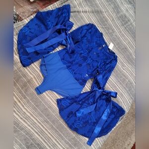 Blue Lace Pantyblouse